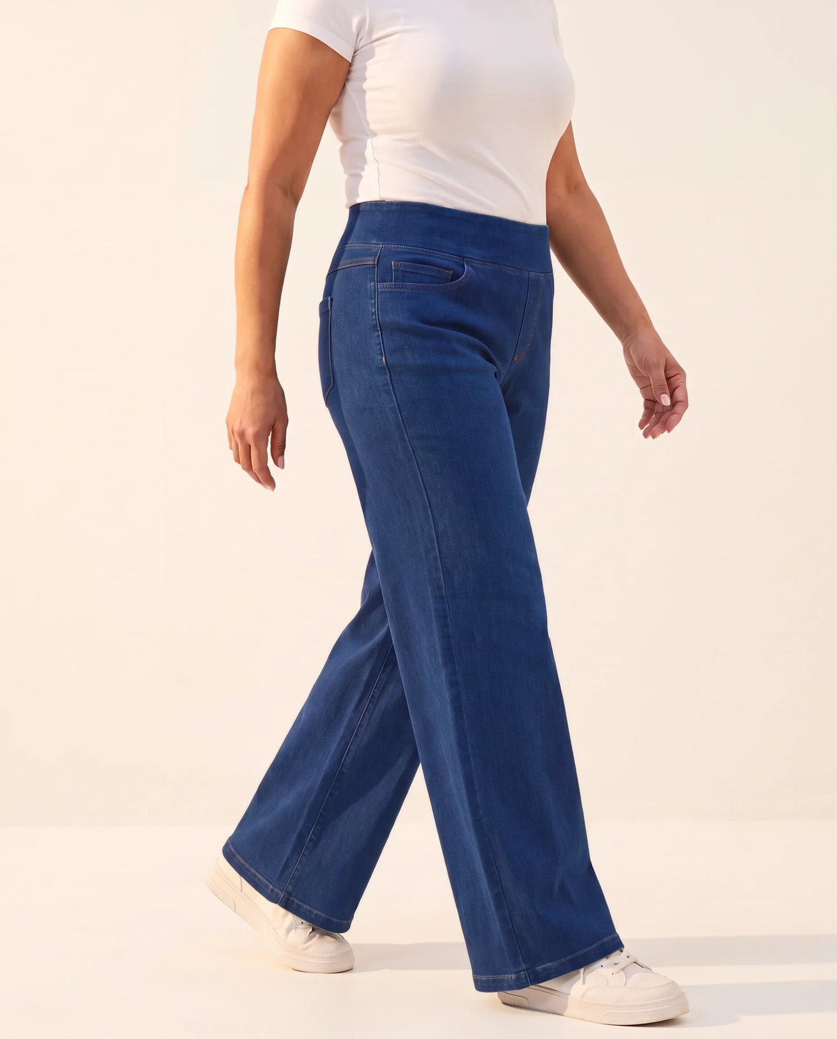 Jeans Wide Leg — Sin Botón, Sin Cierre