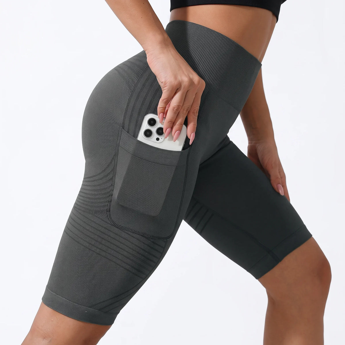 Legging Corto 3D con Bolsillo